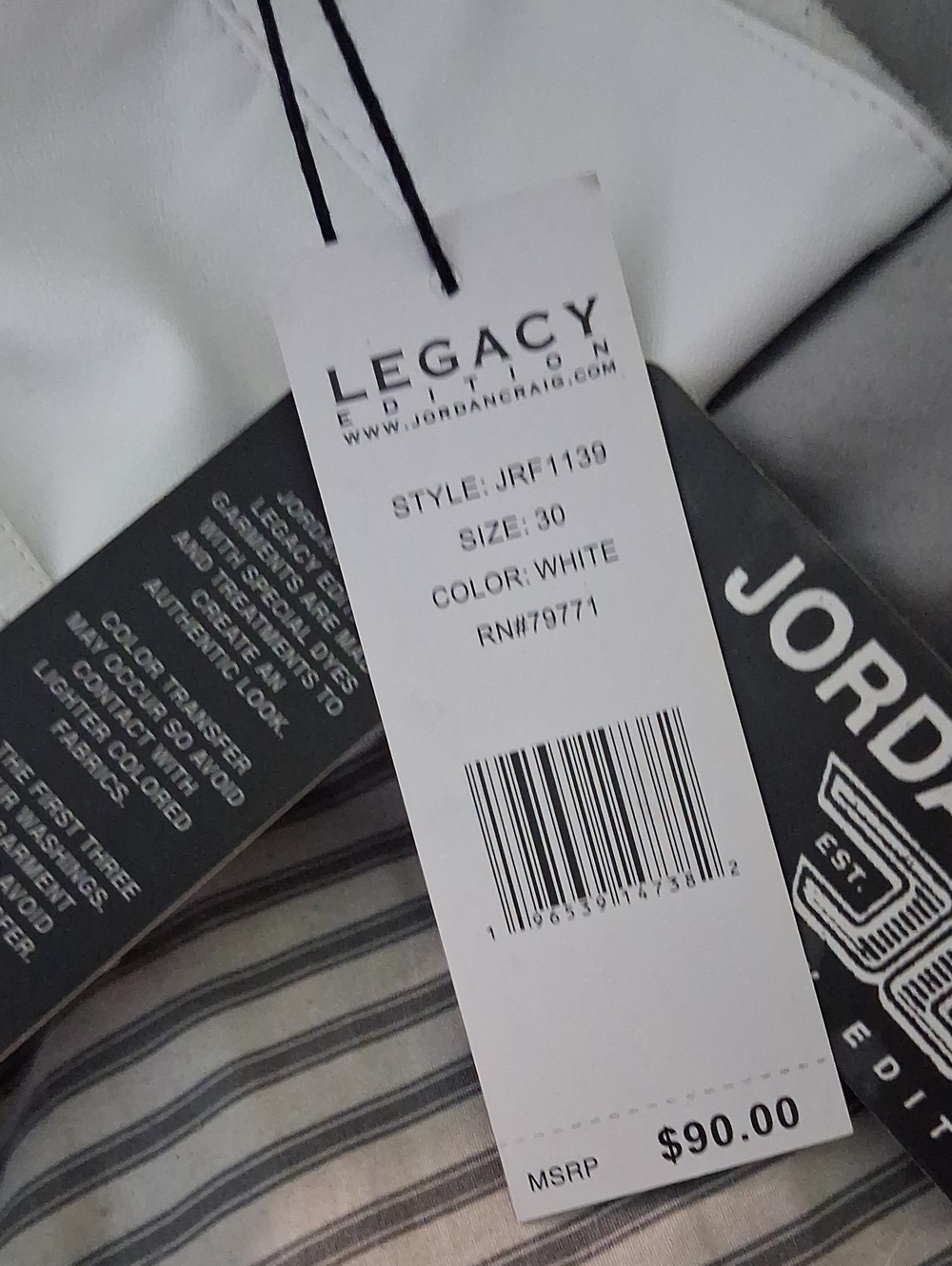 Jordan Craig White Men's Pants